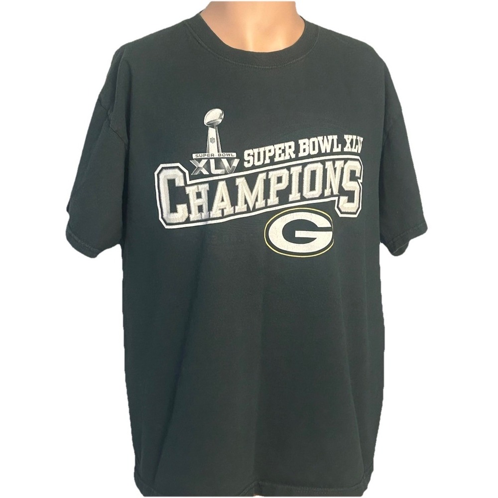 Green Bay Packers Super Bowl XLV Champions Men's Large T-Shirt L NFL Football - Picture 1 of 5